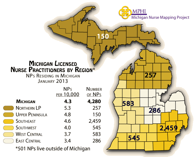 Michigan map of NPs